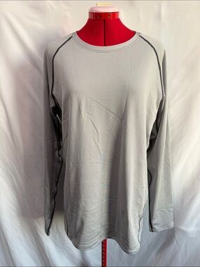 Light Gray Long-Sleeve Performance Tee